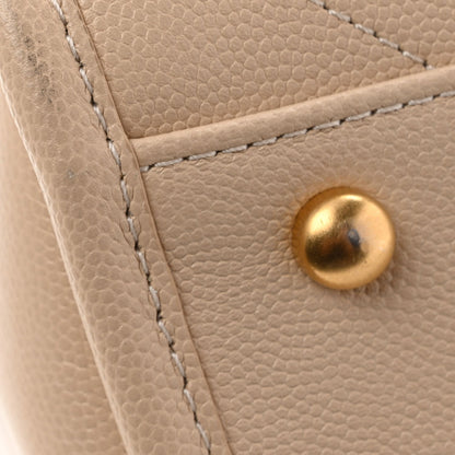 Large Caviar Tote Bag - Beige