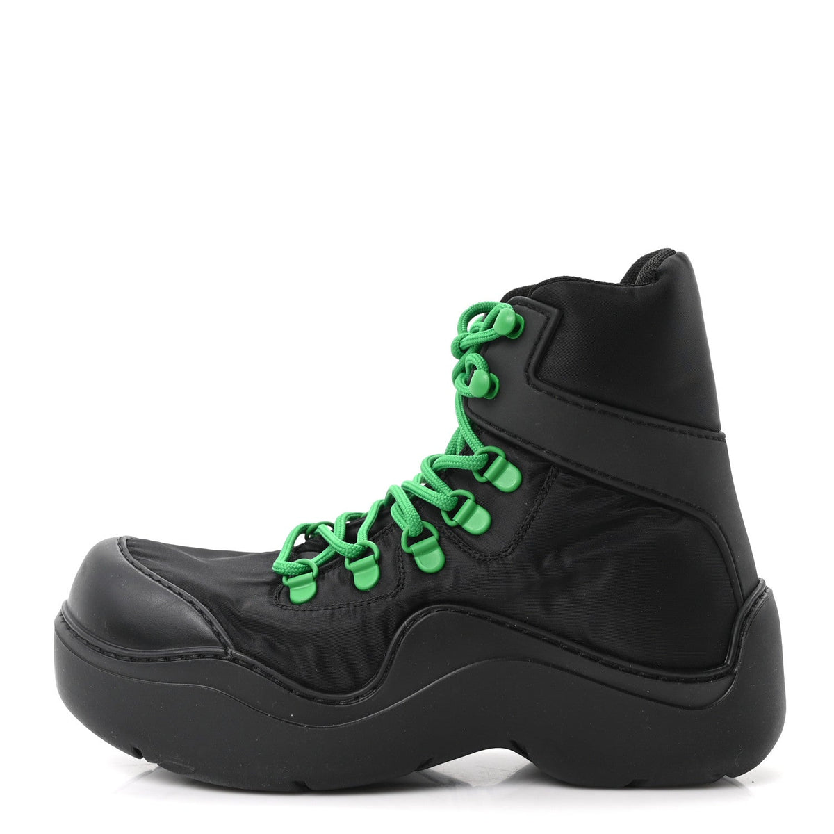 Bottega Venetatechnical Fabric Rubber Puddle Bomber Boots Black Grass