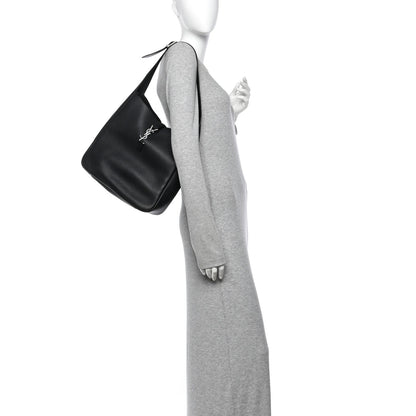 Large Calfskin Hobo Bag - Black