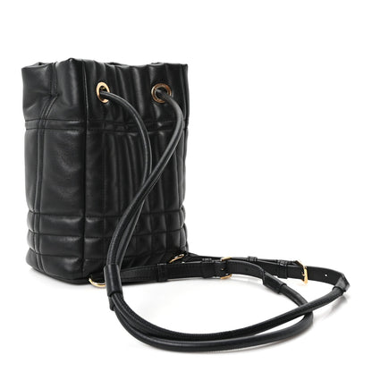 Mini Quilted Lambskin Backpack - Black