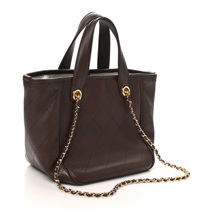 Mini Calfskin Tote Bag - Brown