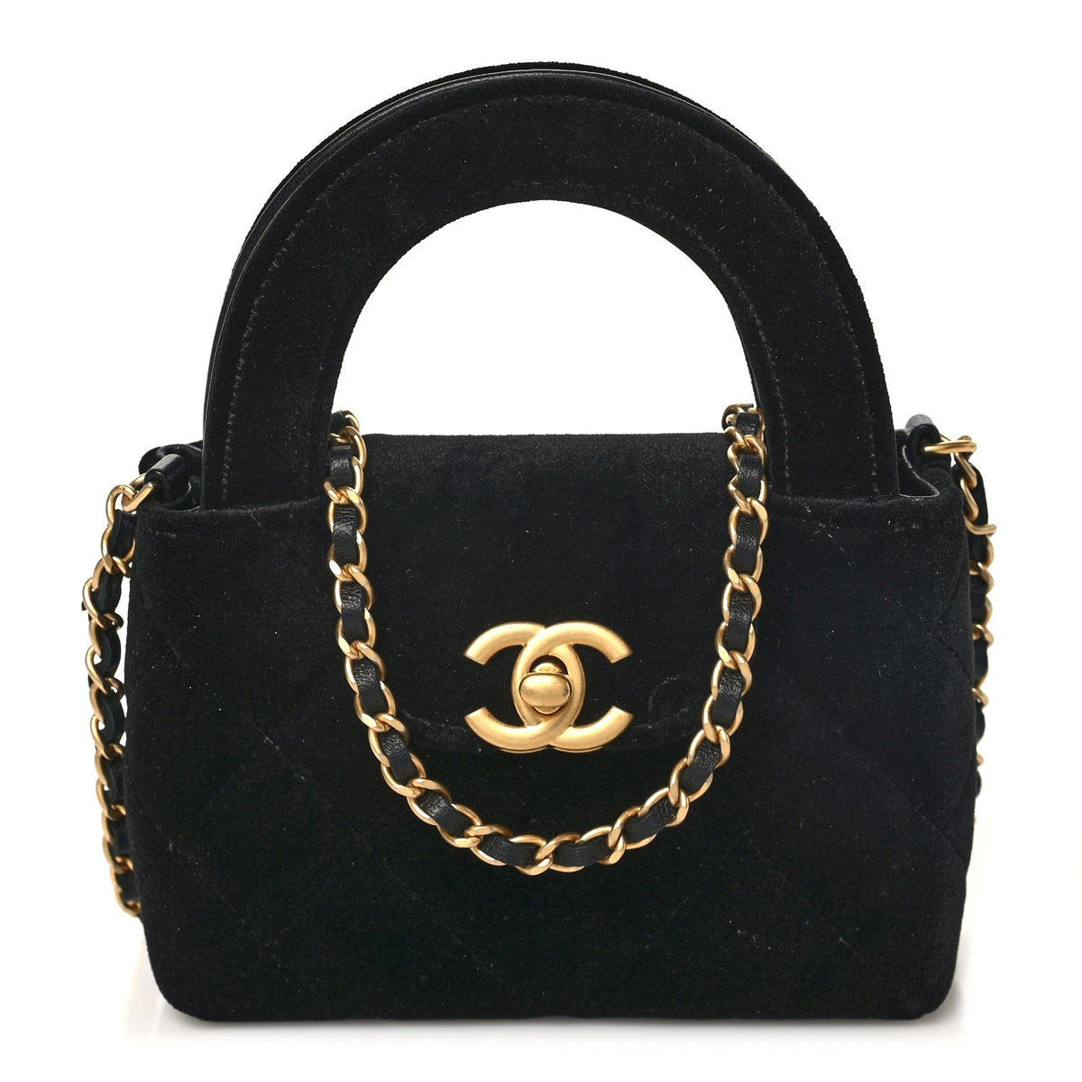 Mini Quilted Handbag - Black