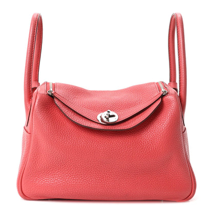 Taurillon Clemence Lindy 26 Rose Jaipur Handbag