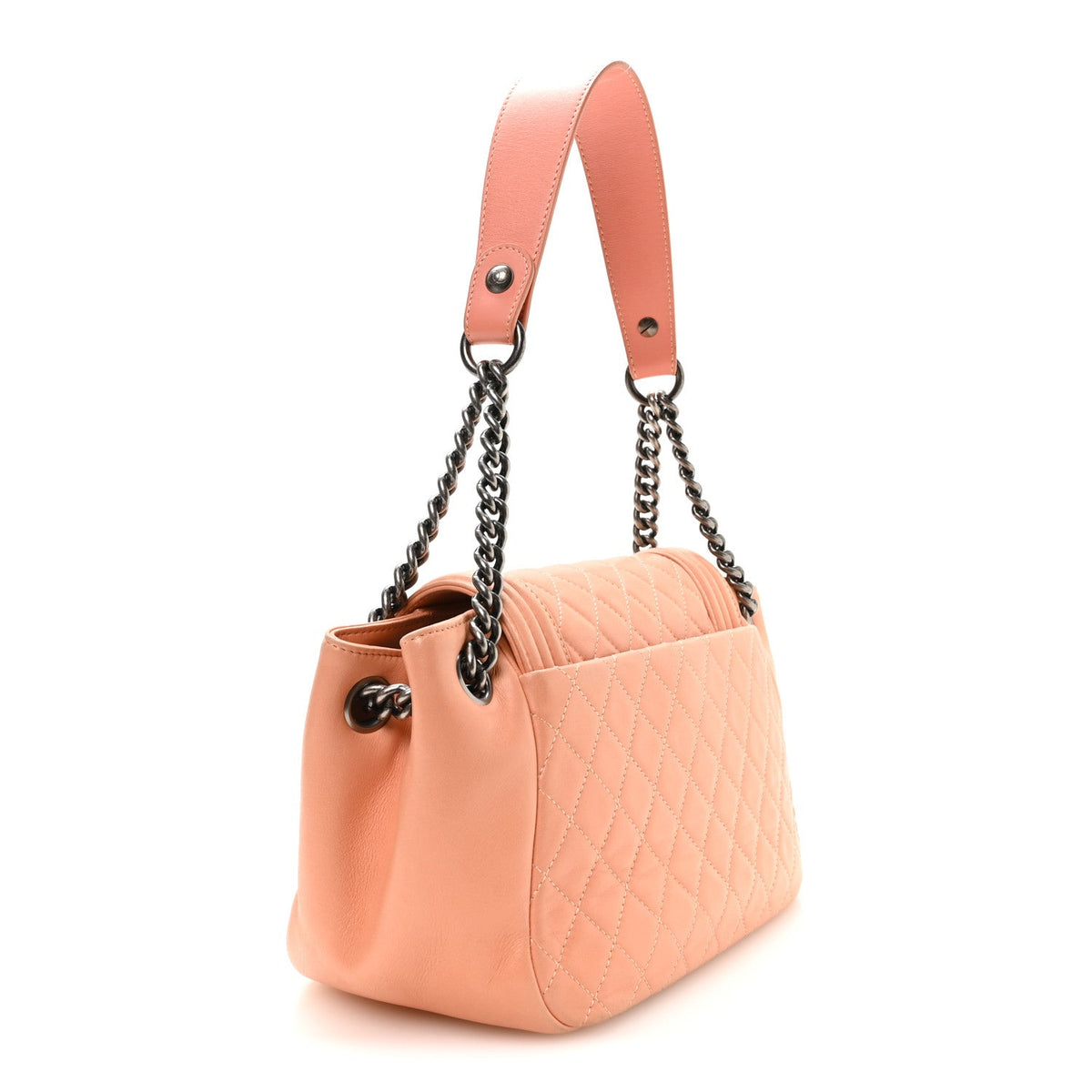Quilted Lambskin Flap Shoulder Bag