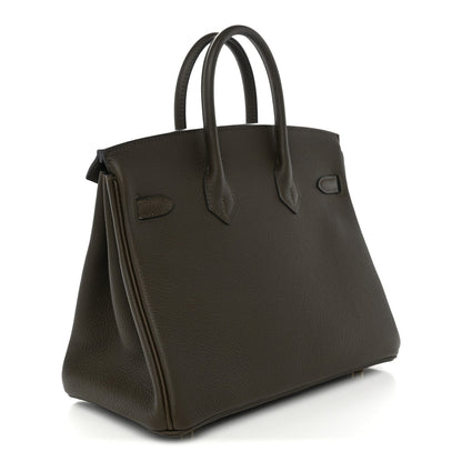 Togo Birkin 25 Vert Loden Handbag
