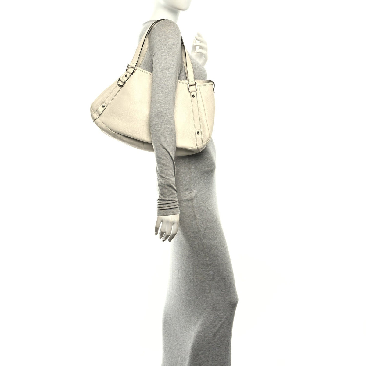 Medium Calfskin Shoulder Bag - White