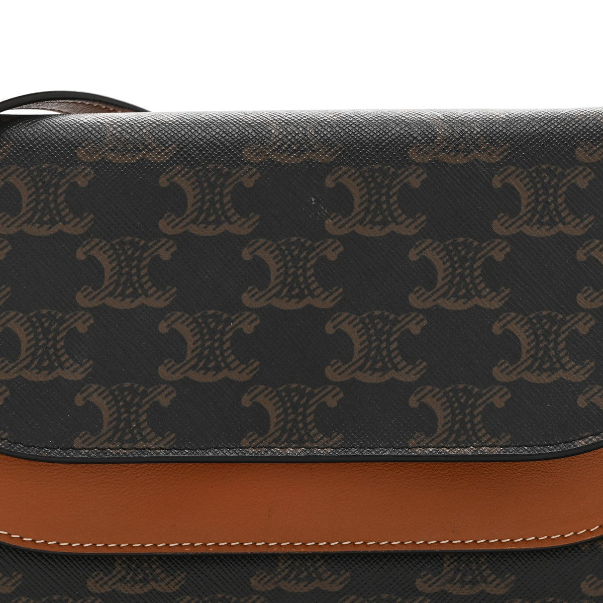 Lambskin Canvas Wallet Bag - Tan