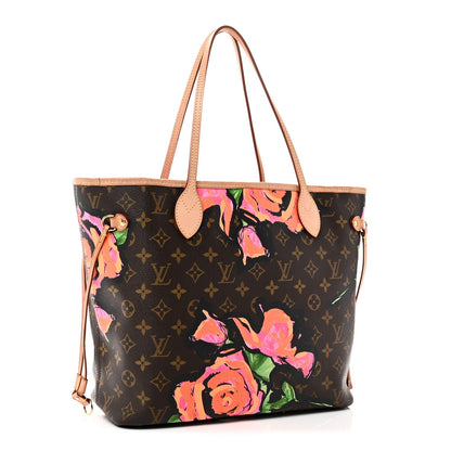Monogram Roses Neverfull Mm Handbag