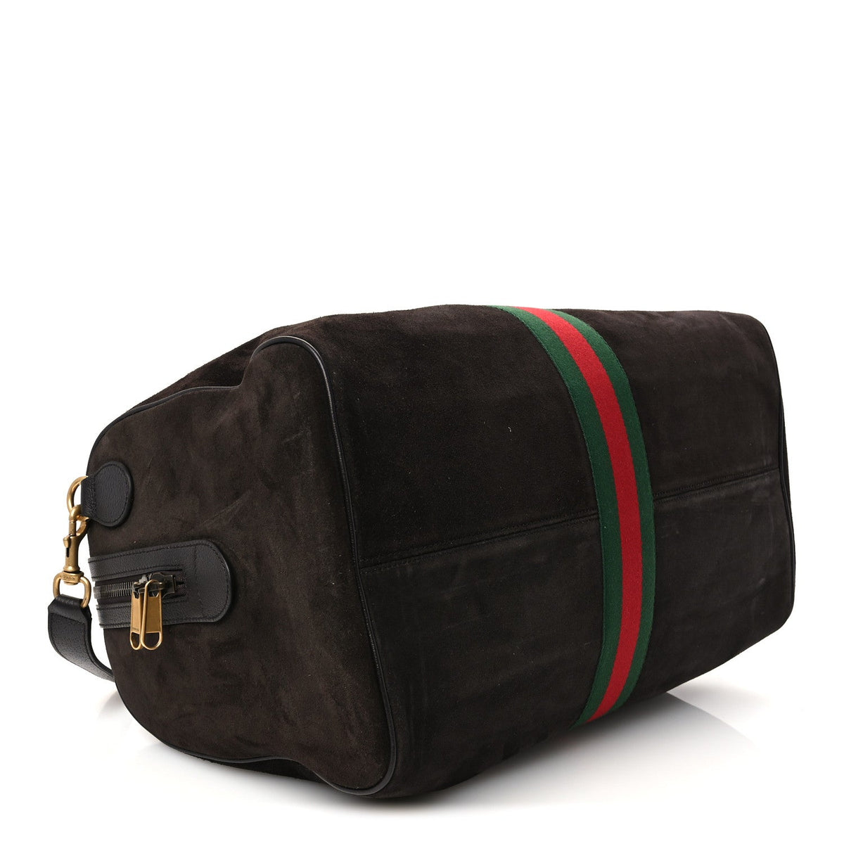 Medium Calfskin Suede Handbag - Brown