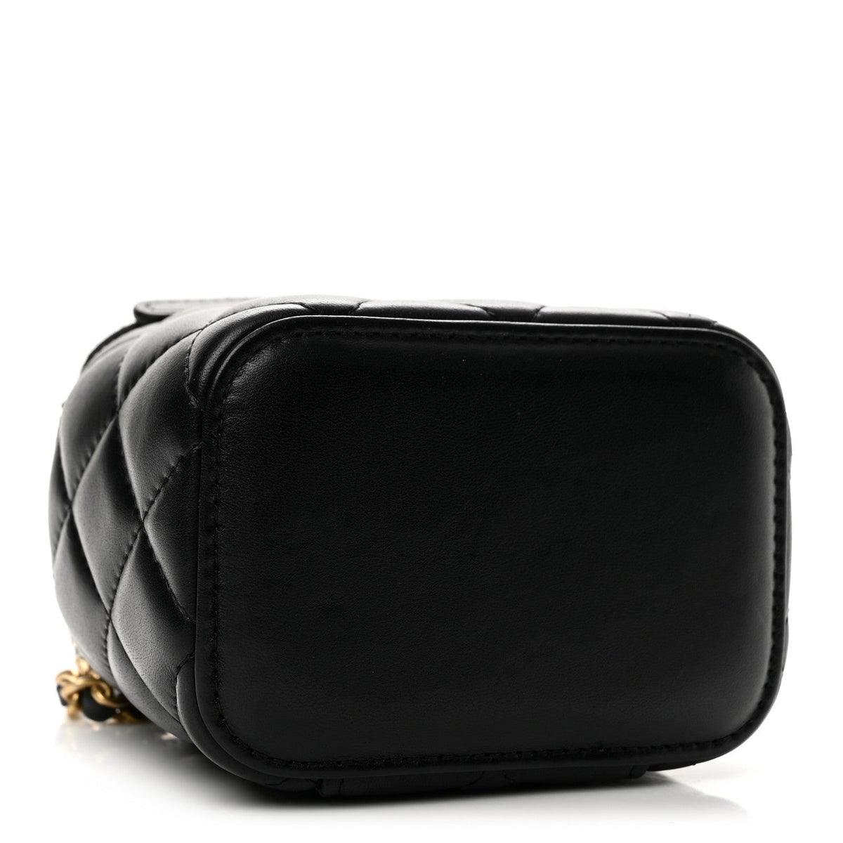 Mini Quilted Lambskin Handbag - Black