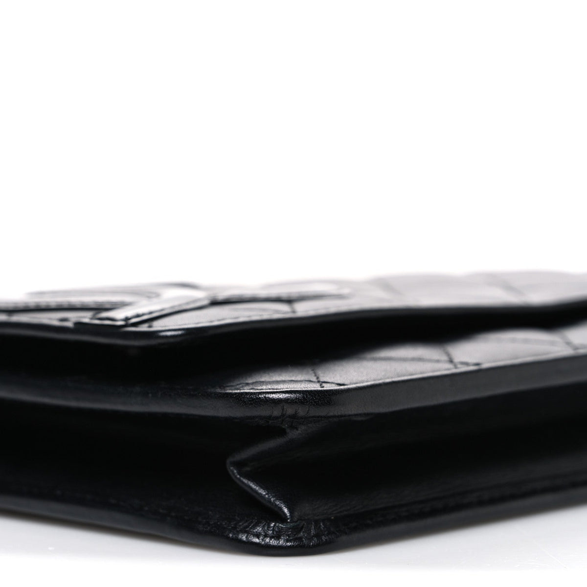 Quilted Calfskin Wallet Bag - Black