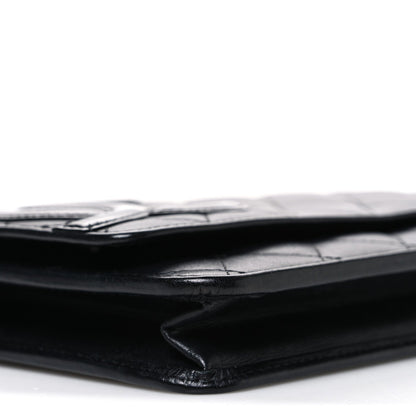 Quilted Calfskin Wallet Bag - Black