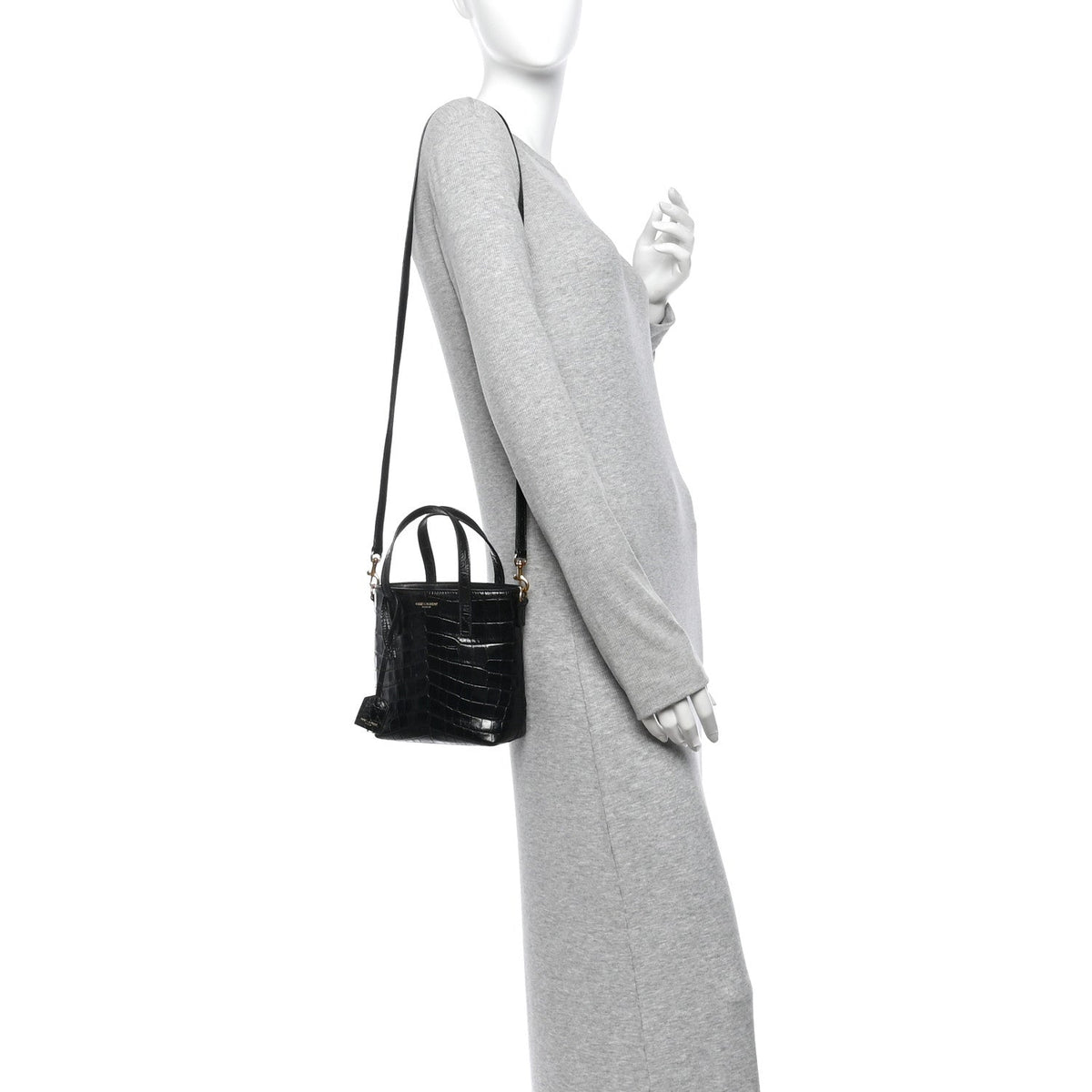 Mini Calfskin Tote Bag - Black