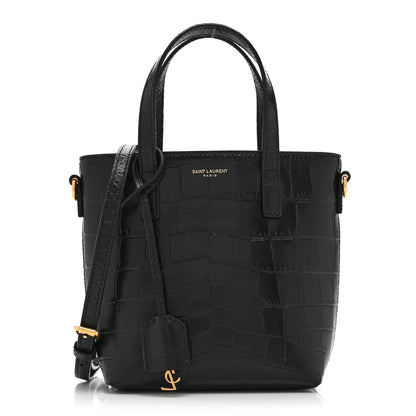 Mini Calfskin Tote Bag - Black