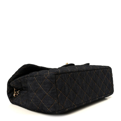 Quilted Flap Shoulder Bag - Blue
