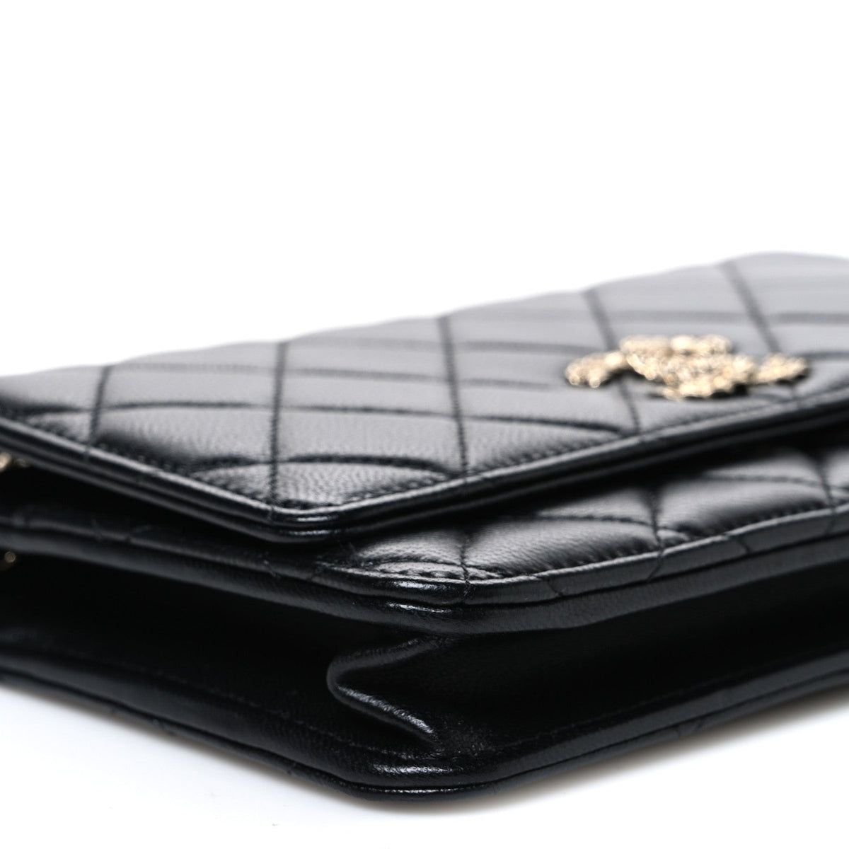 Quilted Lambskin Wallet Bag - Black
