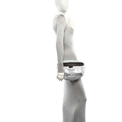 Econyl Monogram Pillow Bumbag Silver Handbag
