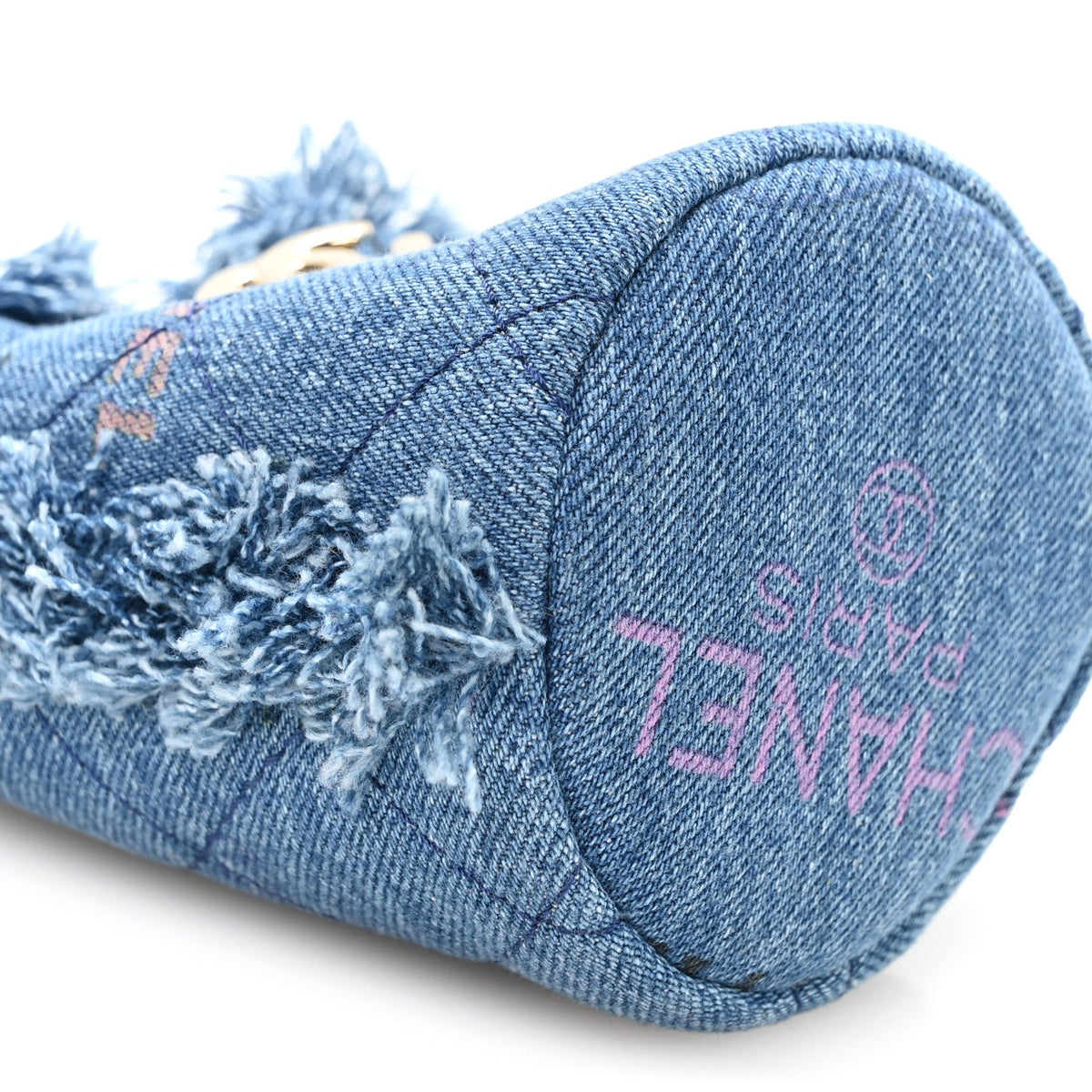 Mini Quilted Bucket Bag - Blue