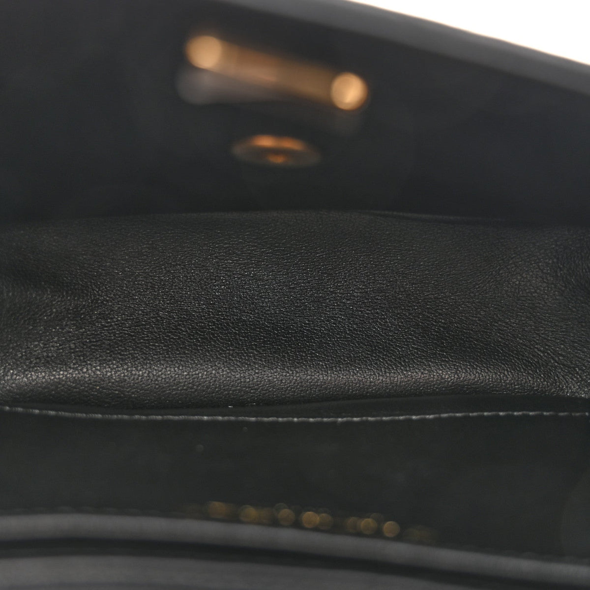 Mini Quilted Goatskin Flap Shoulder Bag - Black