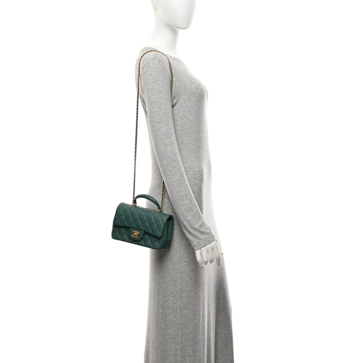 Mini Quilted Lambskin Flap Shoulder Bag - Tan