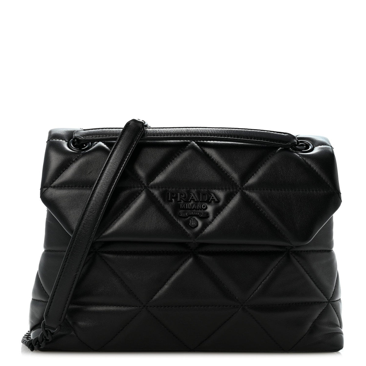 Large Nappa Handbag - Black