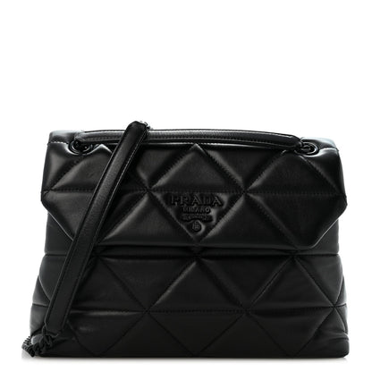 Large Nappa Handbag - Black