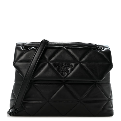 Large Nappa Handbag - Black