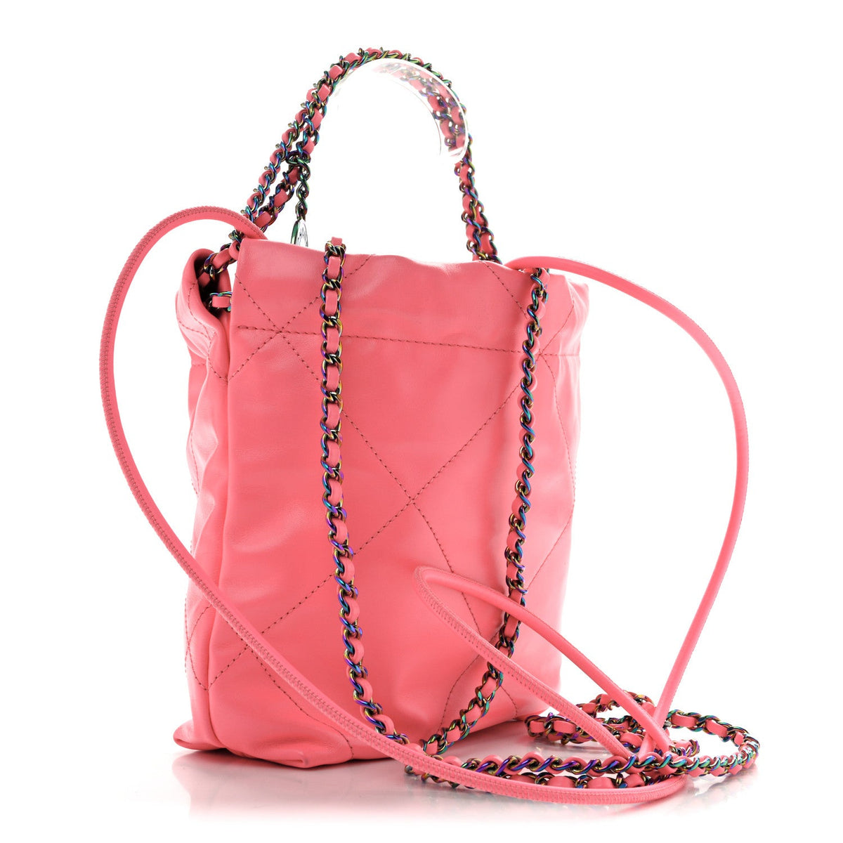Mini Quilted Calfskin Handbag - Pink