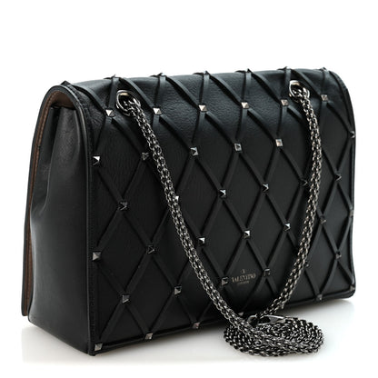 Quilted Calfskin Shoulder Bag - Black