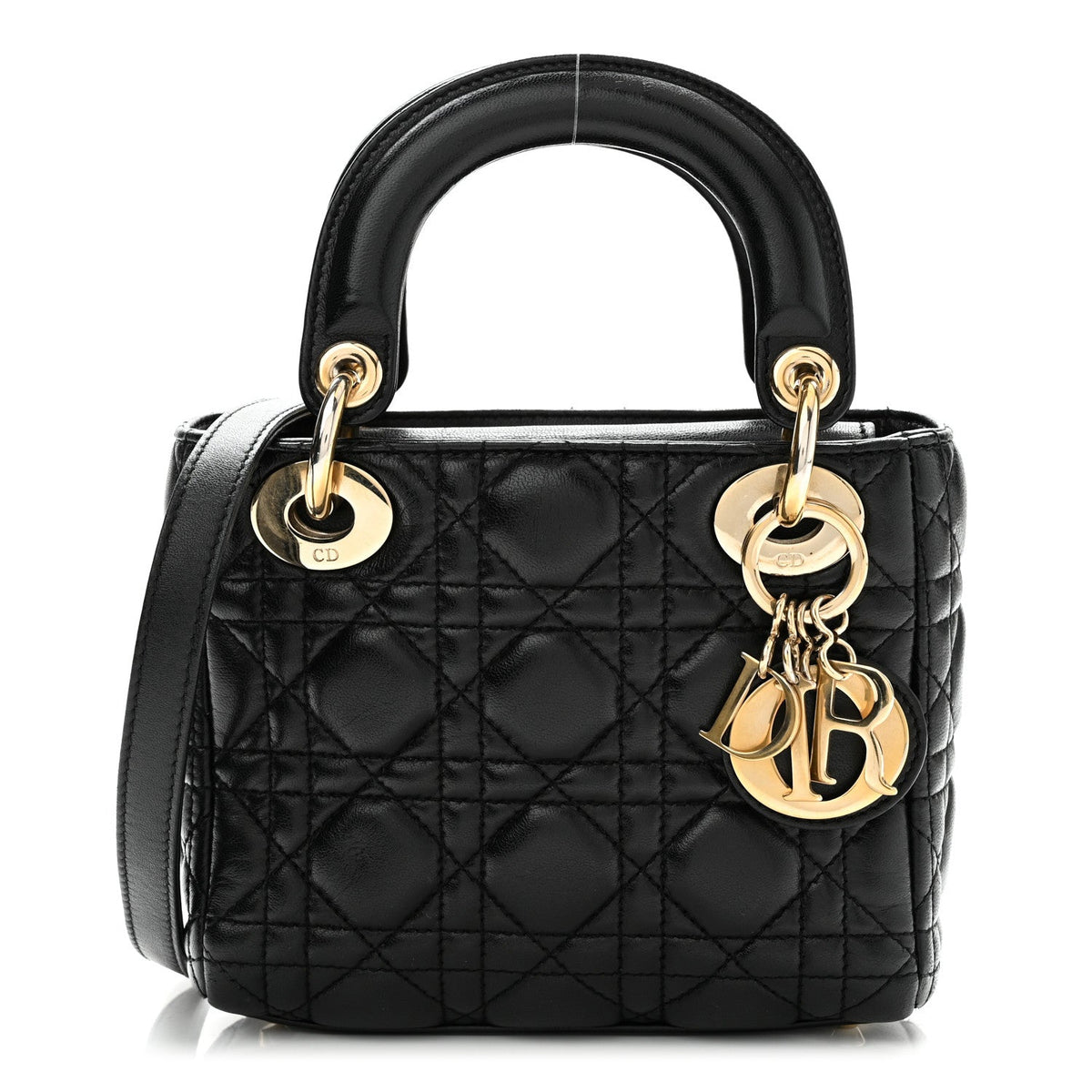 Mini Lambskin Handbag - Black
