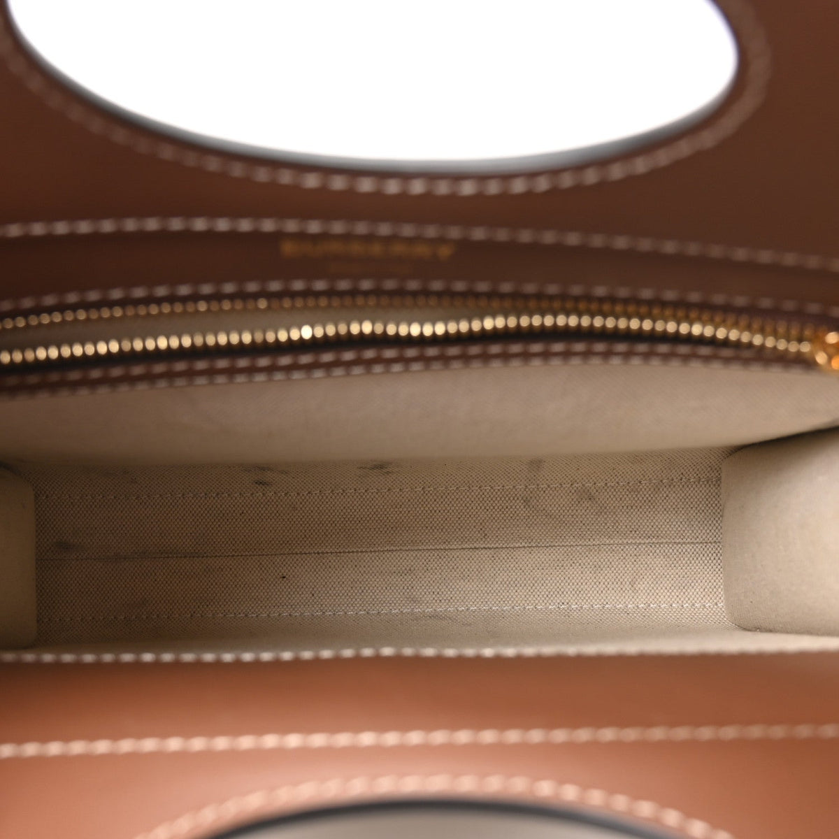 Mini Calfskin Canvas Handbag - Natural