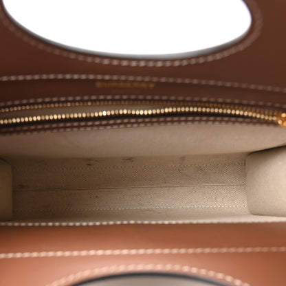 Mini Calfskin Canvas Handbag - Natural