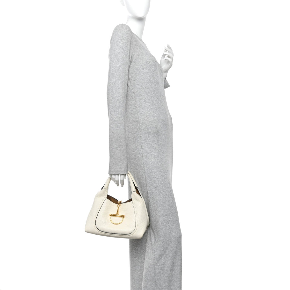 Medium Calfskin Shoulder Bag - White