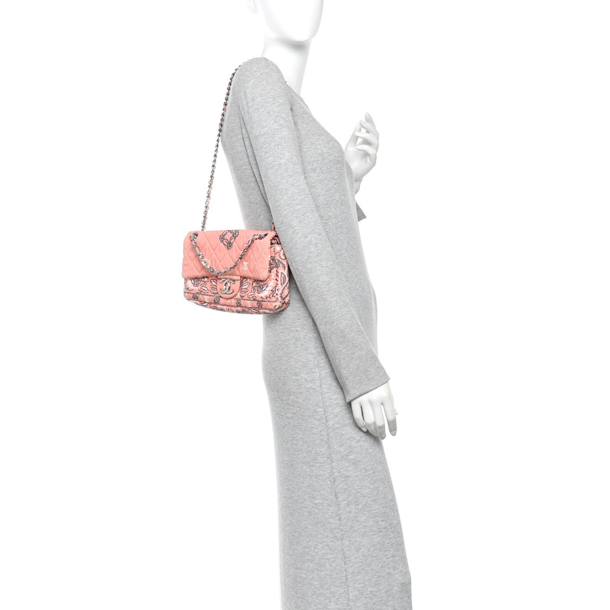 Small Quilted Flap Shoulder Bag - Pink