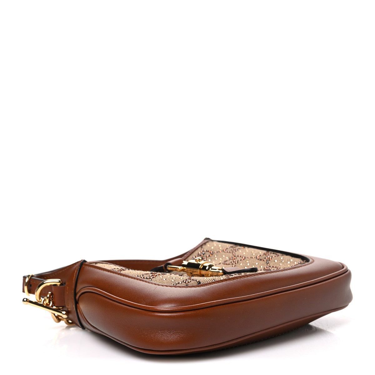 Mini Calfskin Canvas Hobo Bag