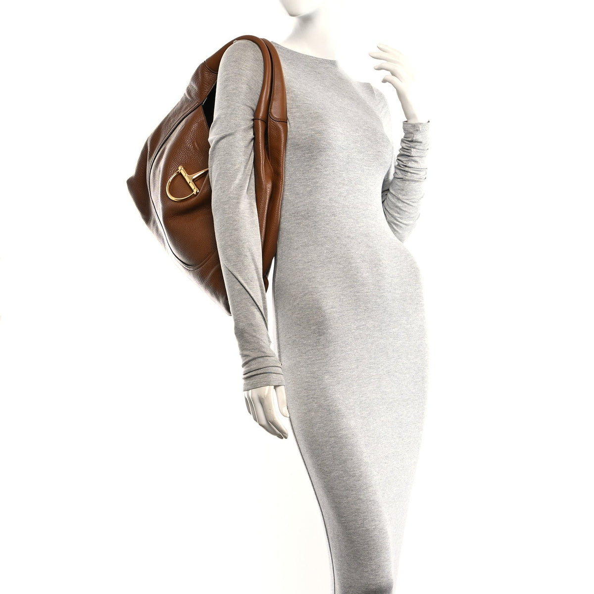 Maxi Calfskin Shoulder Bag - Brown
