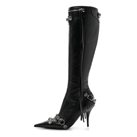 Agneau Arena Spike Spiked Cagole 90Mm Boots Black