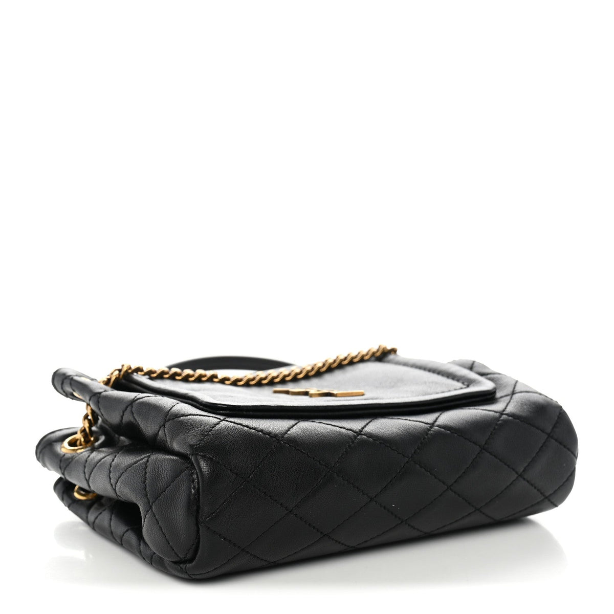 Mini Quilted Lambskin Handbag - Black