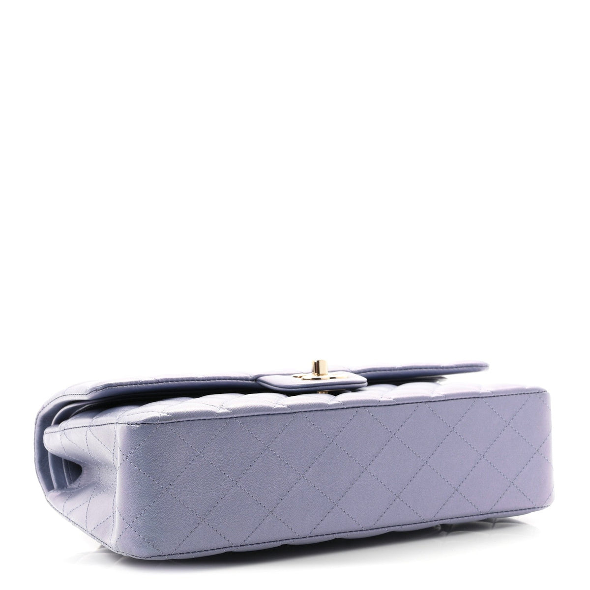 Medium Quilted Lambskin Flap Shoulder Bag - Purple