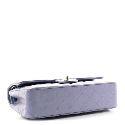 Medium Quilted Lambskin Flap Shoulder Bag - Purple