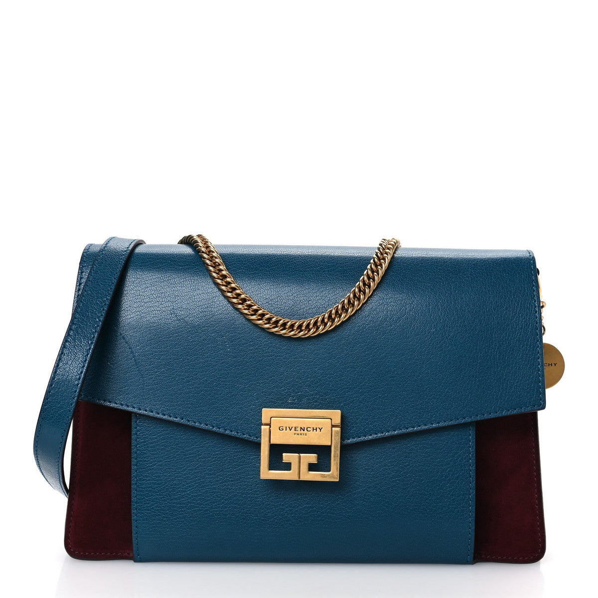 Medium Goatskin Suede Shoulder Bag - Blue