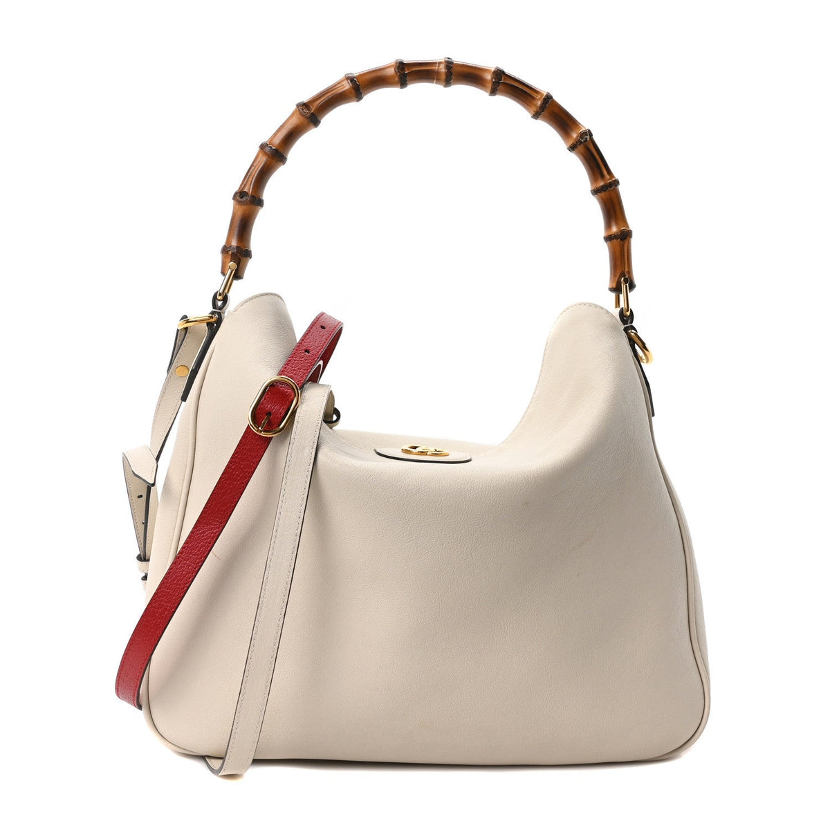 Large Calfskin Shoulder Bag - Red