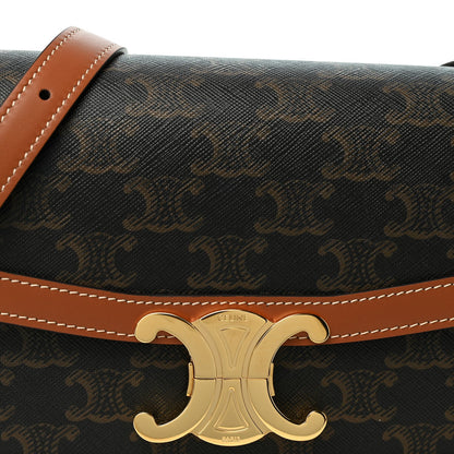 Calfskin Canvas Handbag - Tan