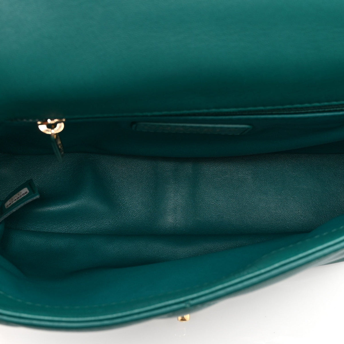 Small Quilted Lambskin Flap Shoulder Bag - Green