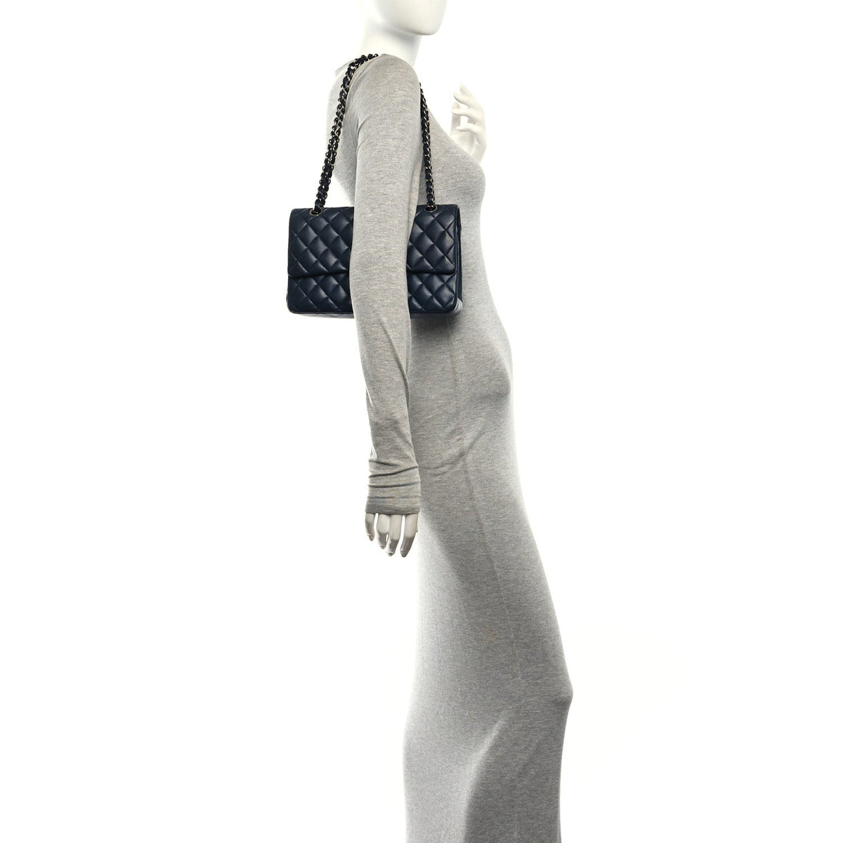 Medium Quilted Lambskin Flap Shoulder Bag