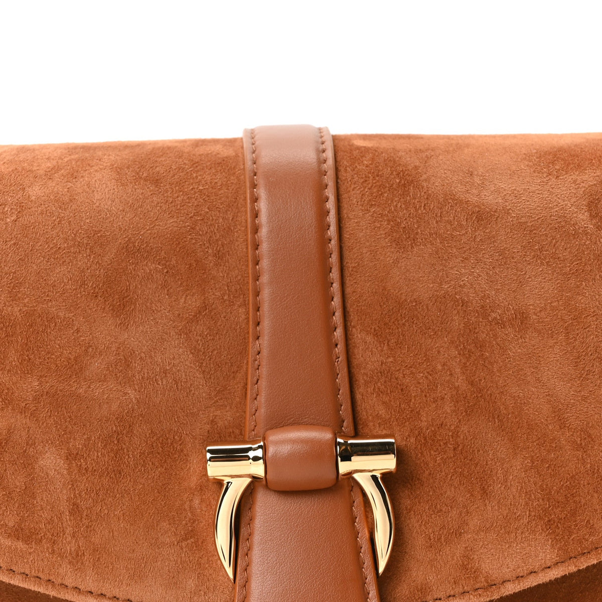 Mini Suede Crossbody Bag - Natural