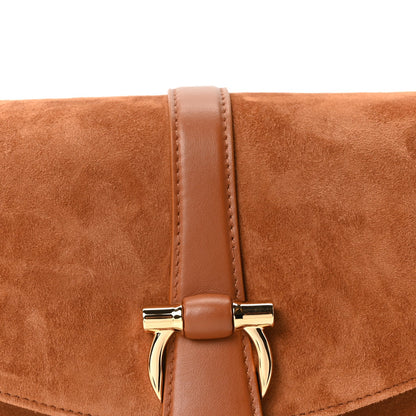 Mini Suede Crossbody Bag - Natural