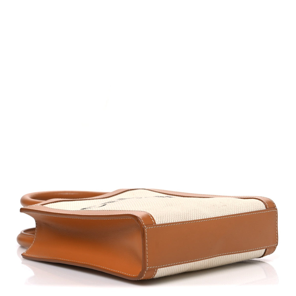 Mini Calfskin Canvas Handbag - Natural
