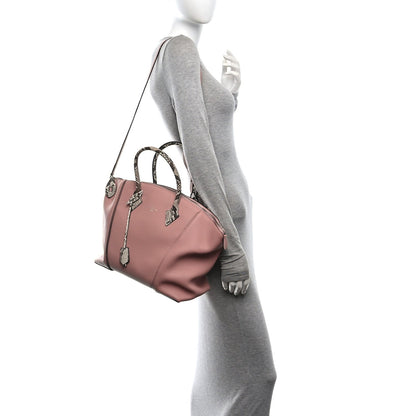 Veau Cachemire Snakeskin Soft Lockit Mm  Handbag