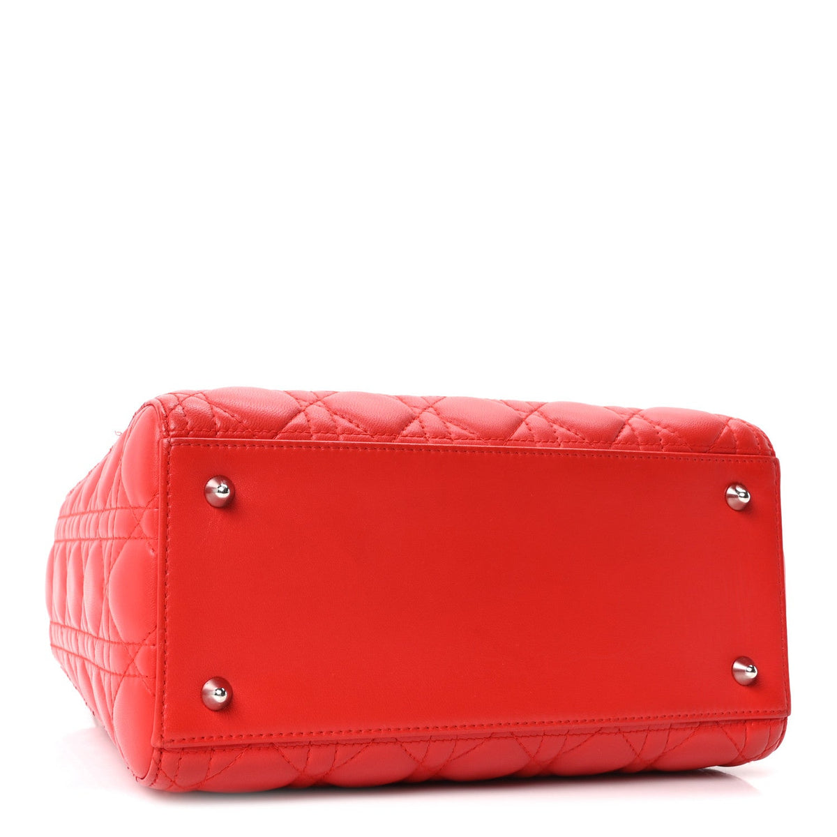 Medium Lambskin Handbag - Red